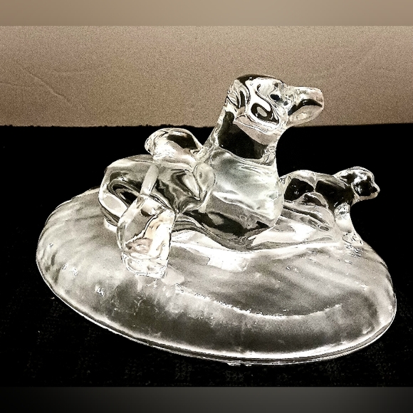 Rare Vintage Cristal D'arques Labrador Retriever and Pups - Picture 3 of 4